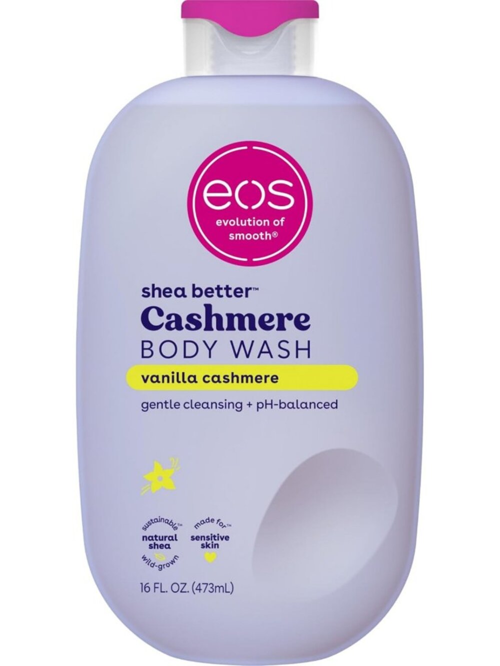 Moisturizing Vanilla Cashmere Body Wash, Creamy Gel with Shea Butter & Vitamin